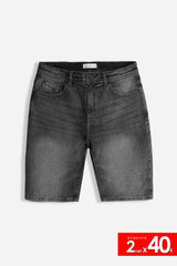 BERMUDA DENIM 5 TASCHE NERO