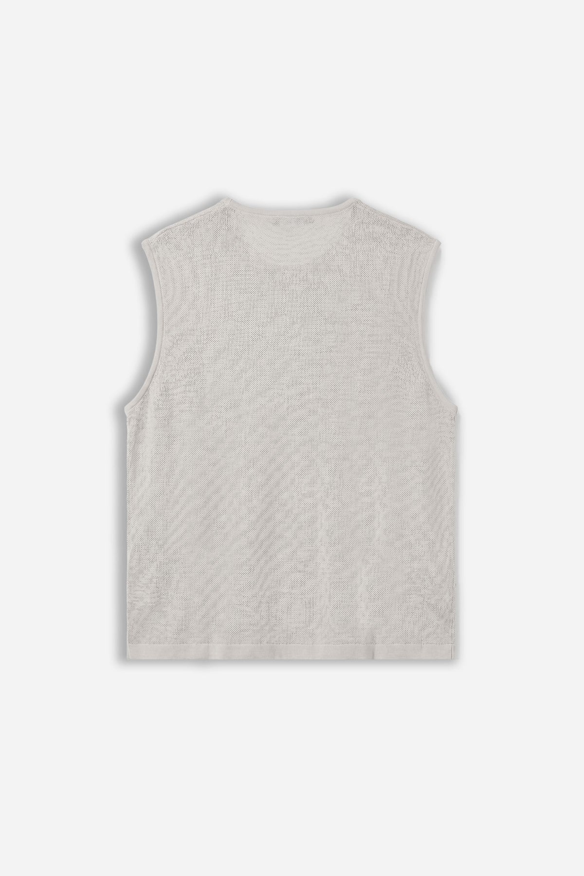 T-SHIRT GIROCOLLO SMANICATA IN MAGLINA GRIGIO GHIACCIO