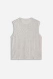 T-SHIRT GIROCOLLO SMANICATA IN MAGLINA GRIGIO GHIACCIO