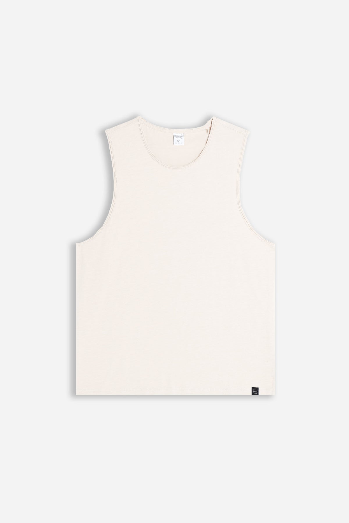 T-SHIRT SMANICATA IN COTONE SLUB GESSO