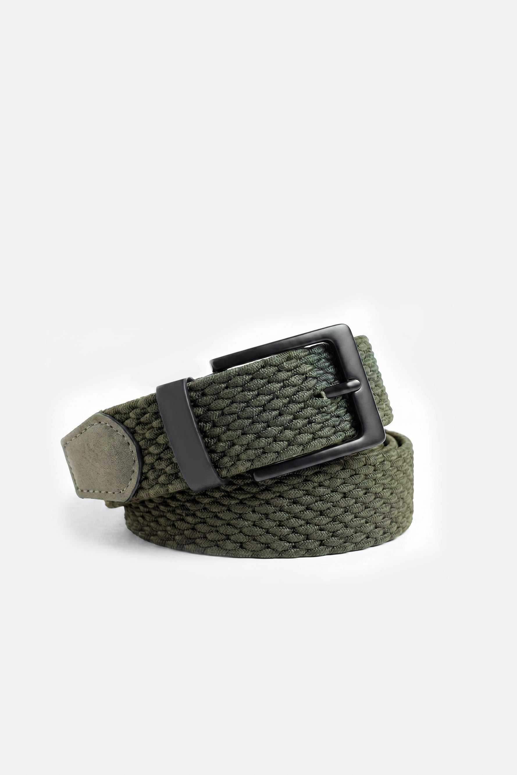 CINTURA IN CORDA ELASTICA VERDE MILITARE
