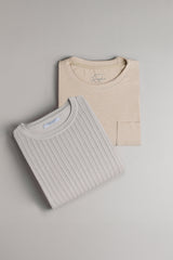 MAGLIA + T-SHIRT BEIGE
