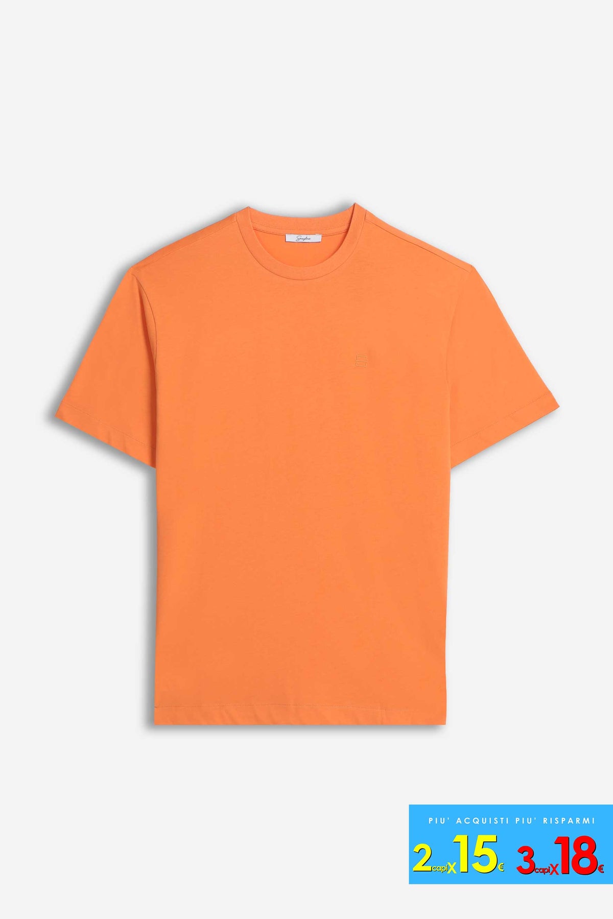 T-SHIRT CON LOGO STAMPATO ARANCIO