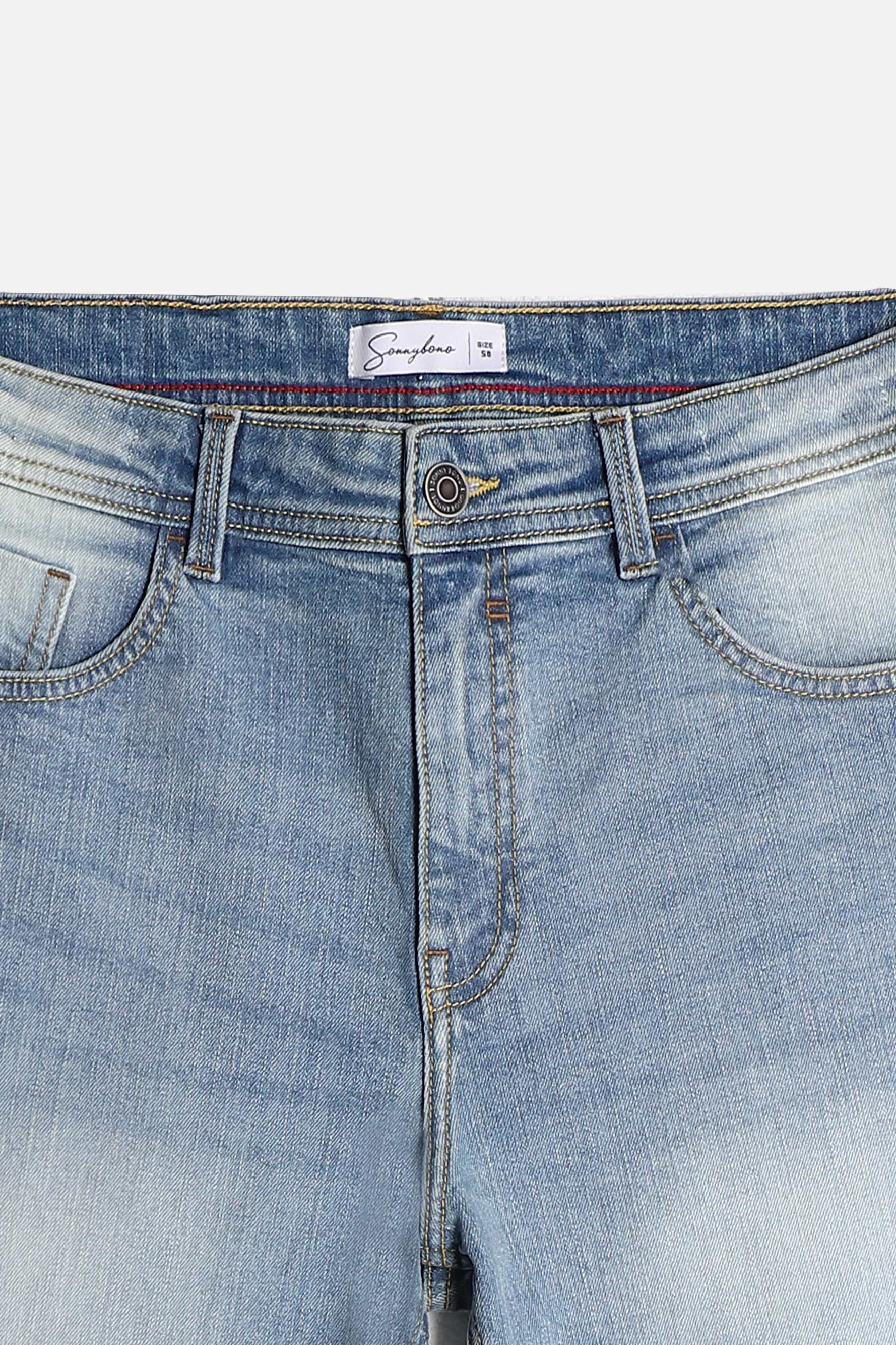 BERMUDA DENIM 5 TASCHE CELESTE
