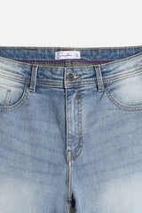 BERMUDA DENIM 5 TASCHE CELESTE