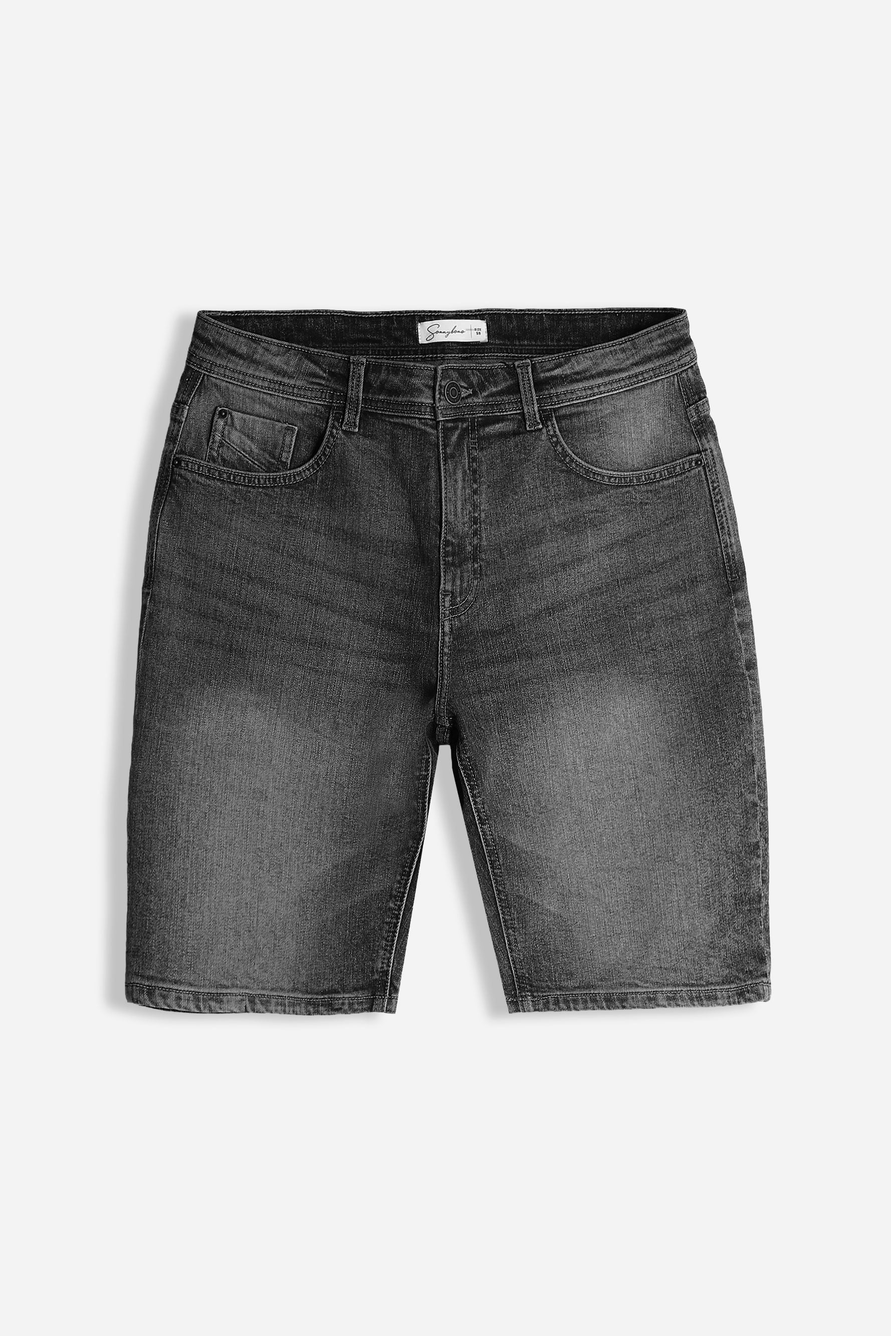 BERMUDA DENIM 5 TASCHE NERO