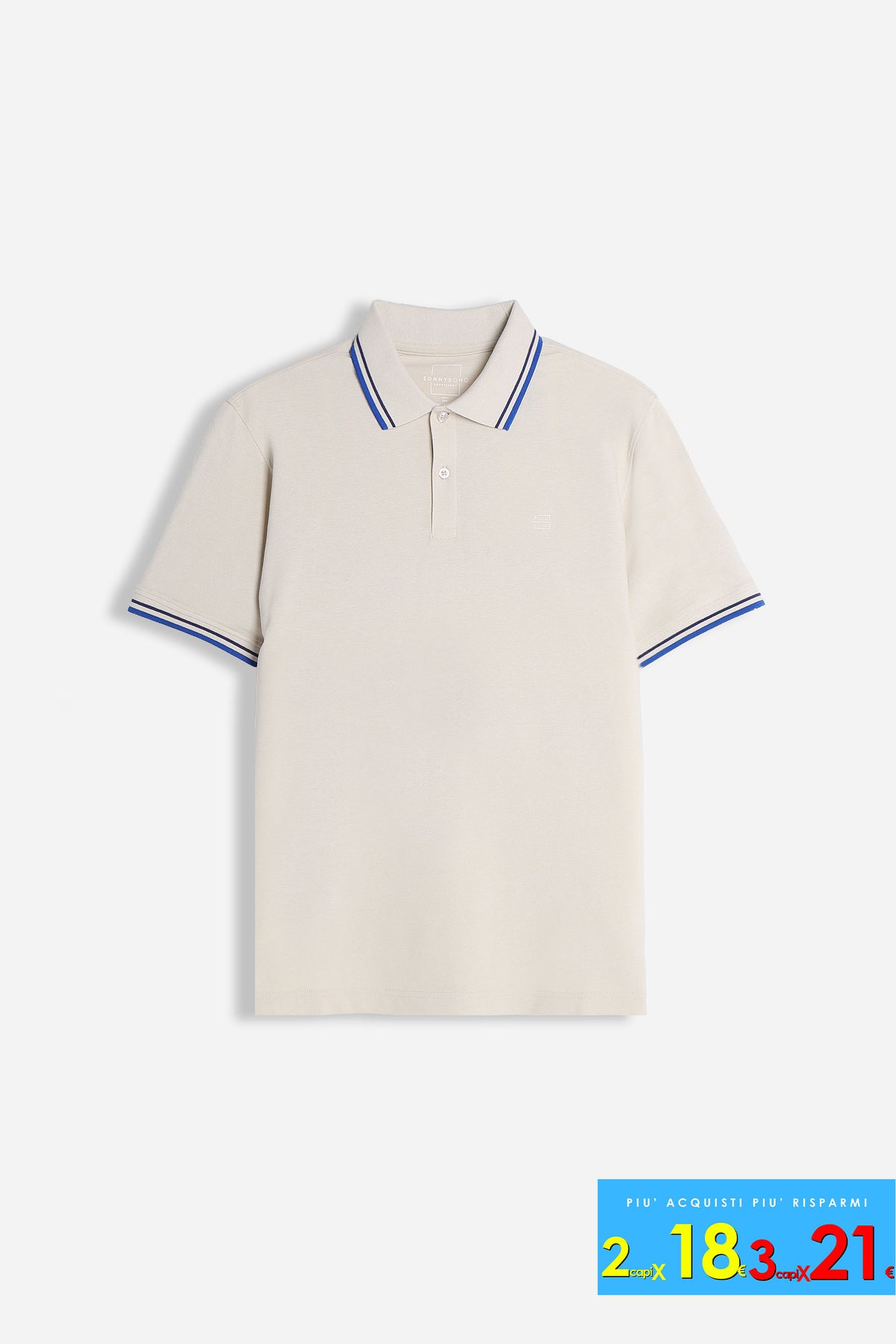 POLO IN PIQUET BASIC BEIGE CHIARO