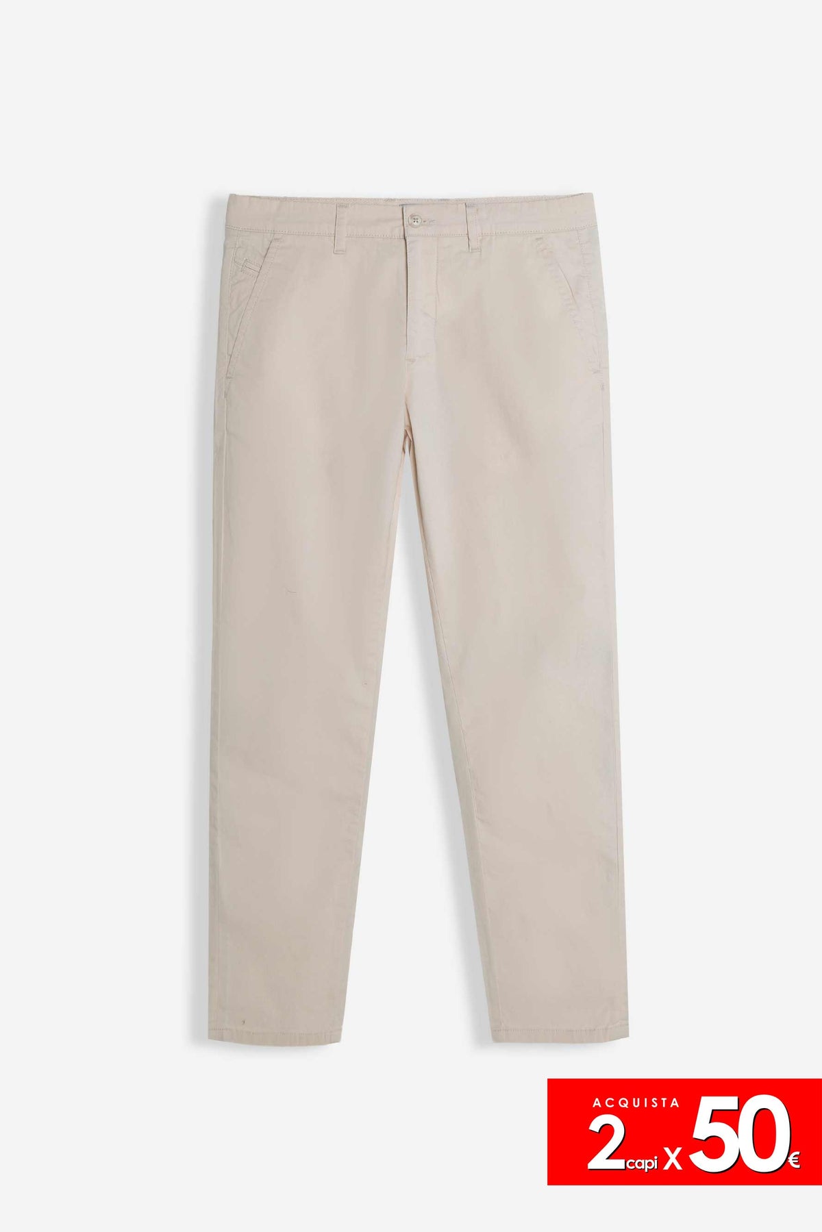 PANTALONE CHINO BASIC BEIGE CHIARO