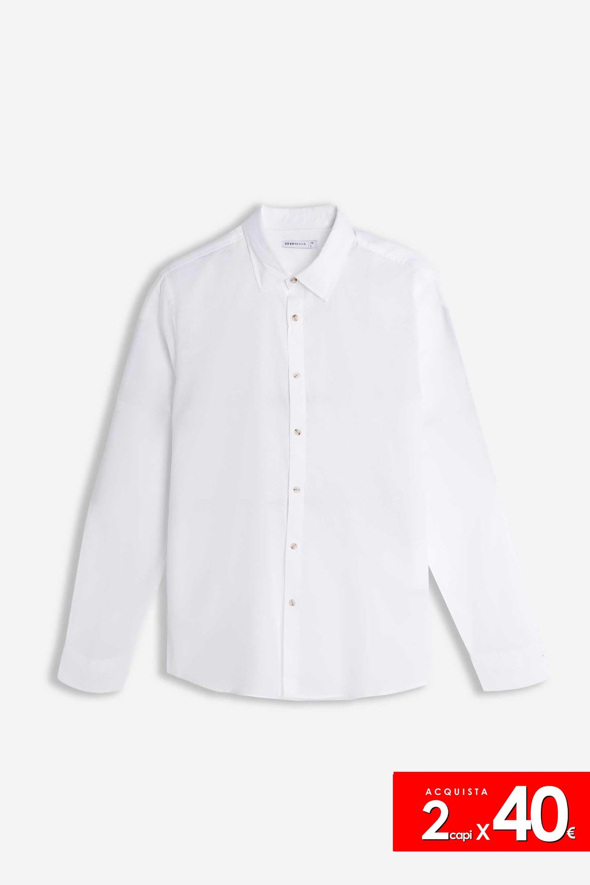 CAMICIA COTONE SLUB BIANCO