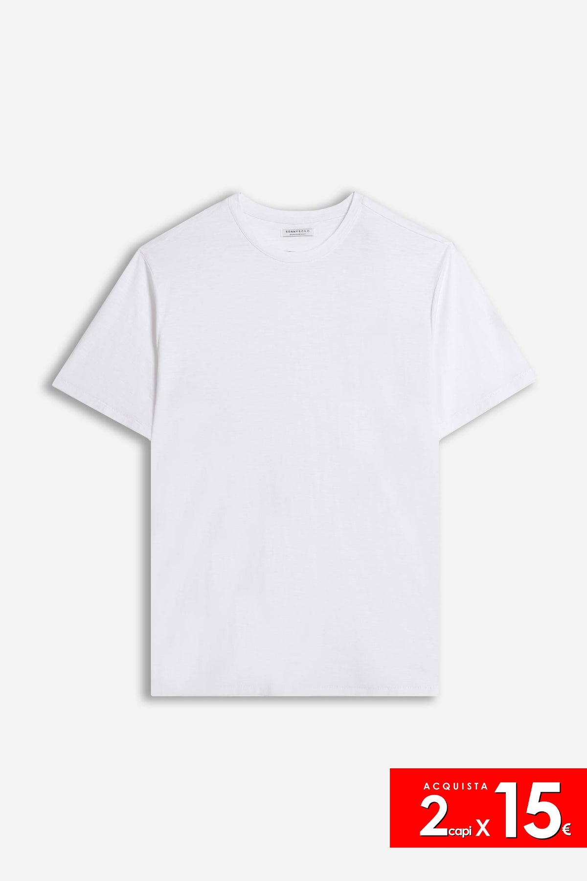 T-SHIRT GIROCOLLO SLUB BIANCO
