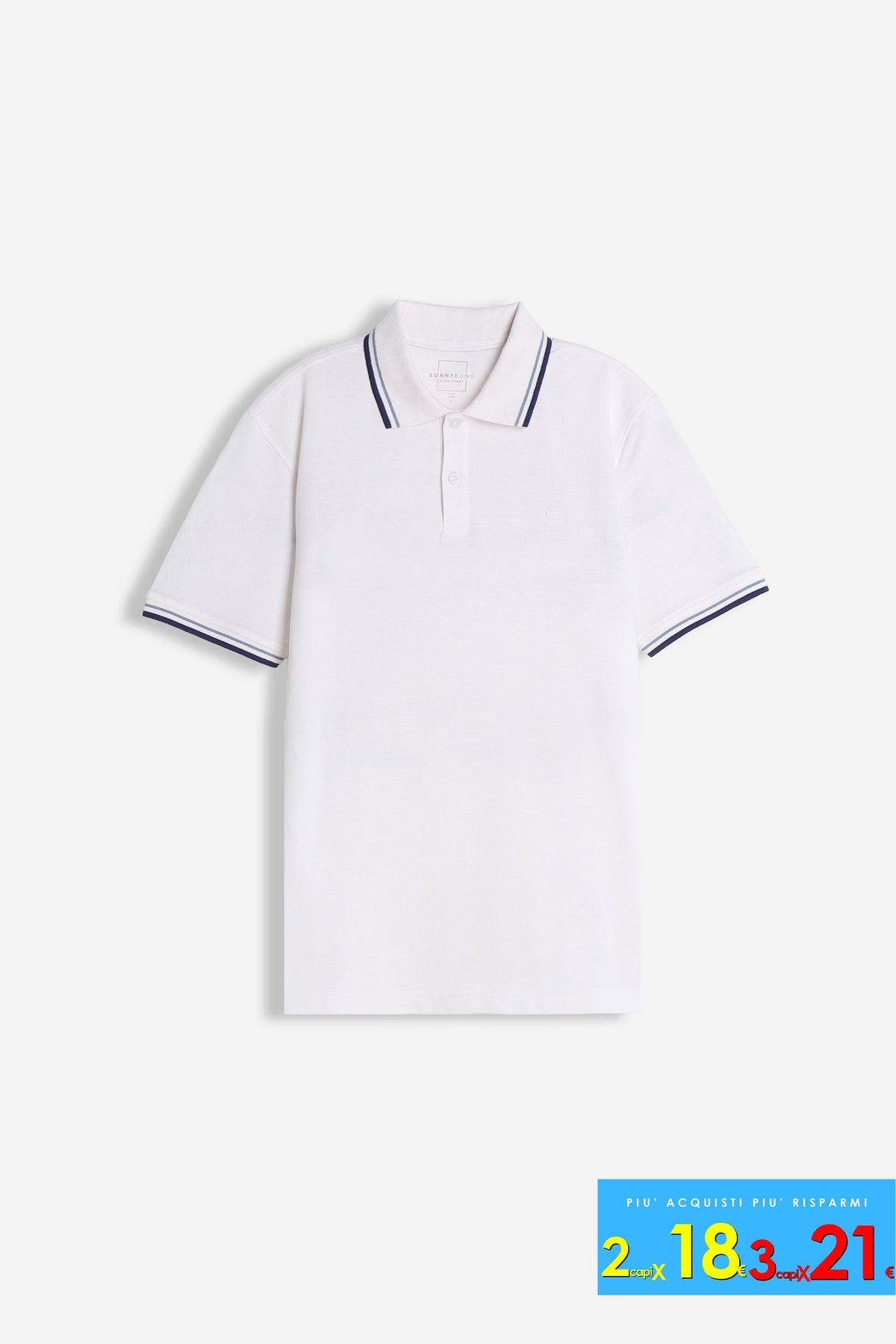 POLO IN PIQUET BASIC BIANCO