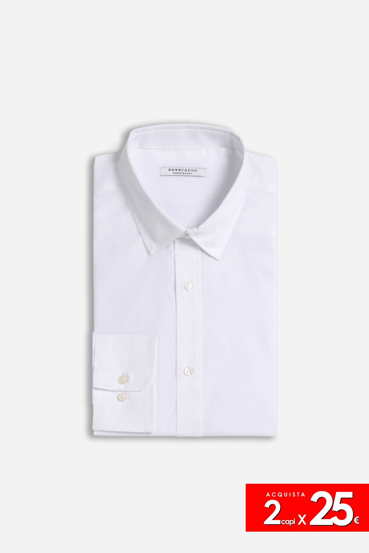CAMICIA POPELINE BASIC BIANCO