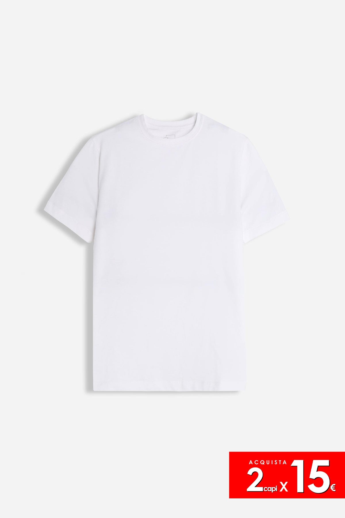 T-SHIRT GIROCOLLO BASIC STRETCH BIANCO