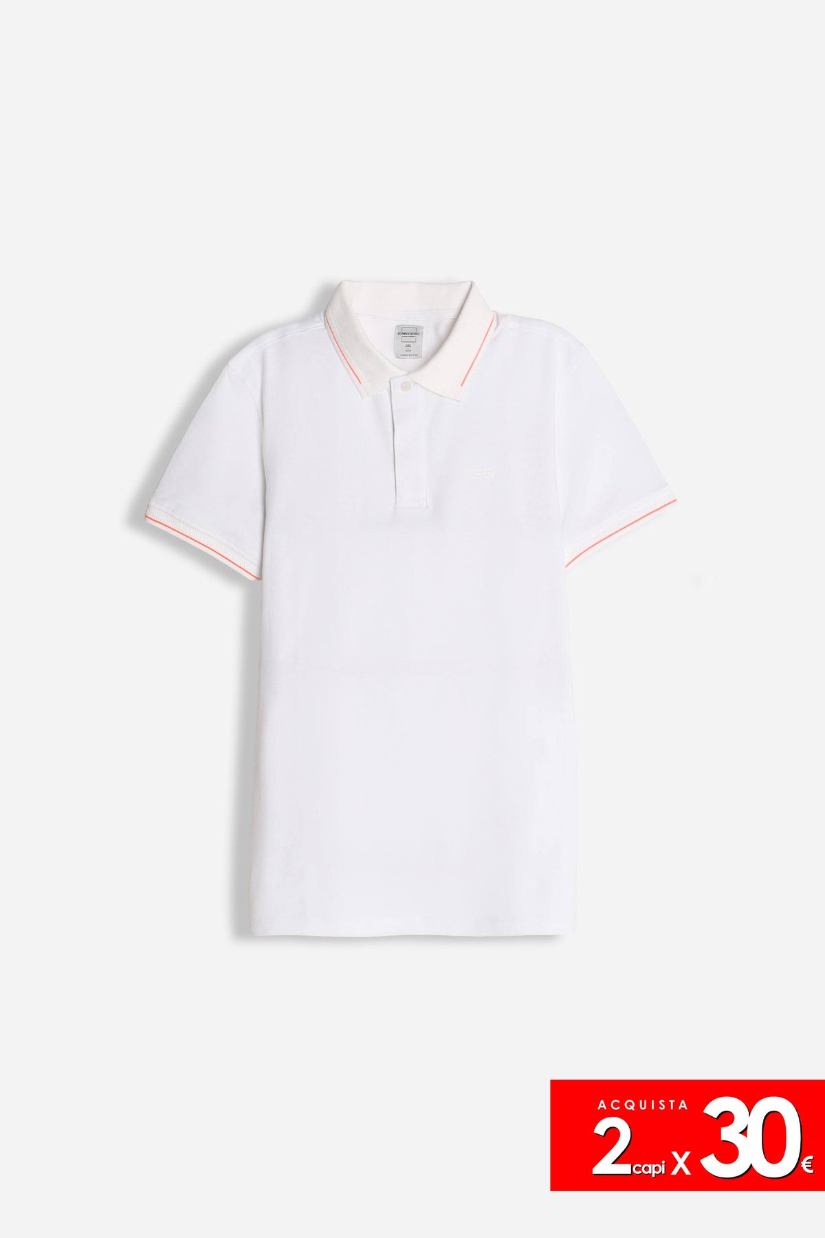 POLO IN PIQUET STRETCH BIANCO