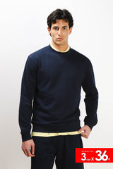 FELPA GIROCOLLO BASIC BLEU