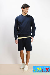 BERMUDA IN FELPA BASIC BLEU