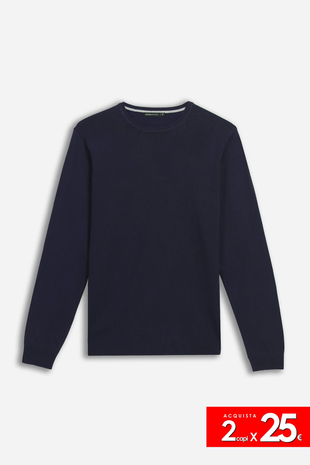 MAGLIA GIROCOLLO BASIC BLEU