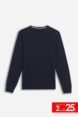 MAGLIA GIROCOLLO BASIC BLEU