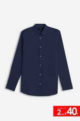 CAMICIA STRETCH BASIC BLEU