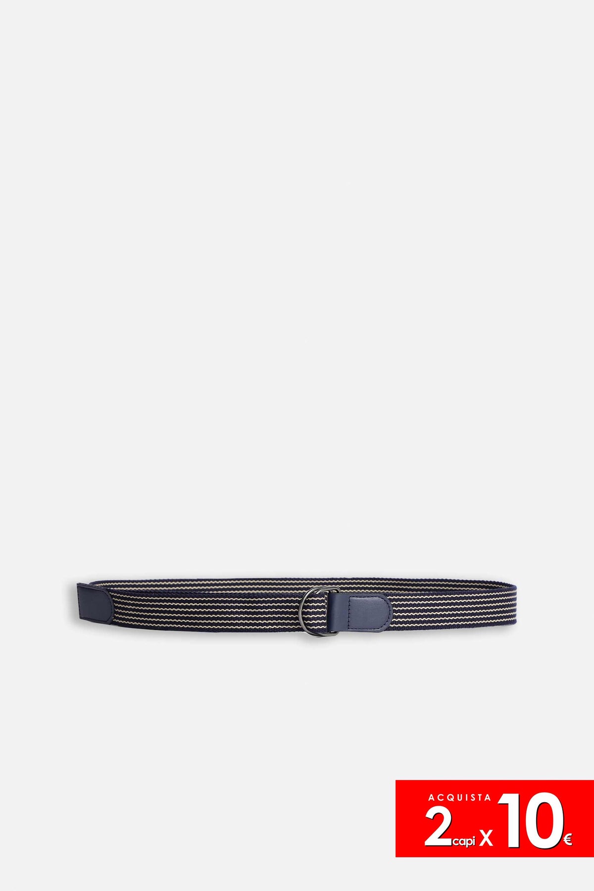 CINTURA RIGATA IN CORDA BLEU