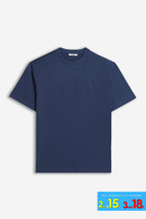 T-SHIRT CON LOGO STAMPATO INDACO