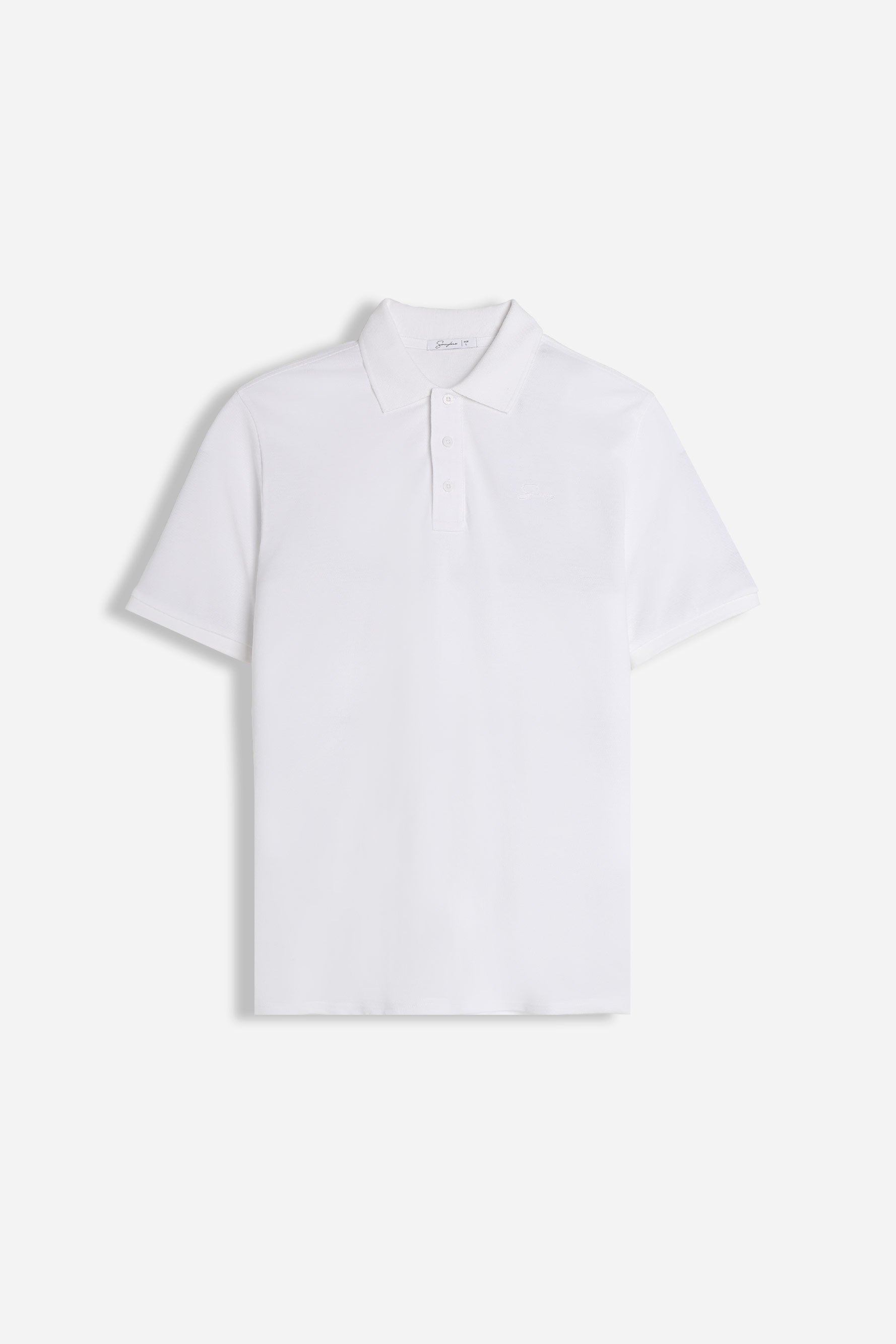 POLO PIQUET BASIC TINTA UNITA BIANCO