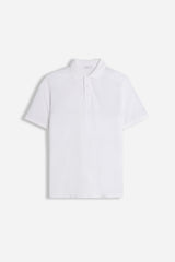 POLO PIQUET BASIC TINTA UNITA BIANCO