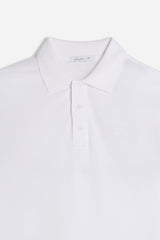 POLO PIQUET BASIC TINTA UNITA BIANCO