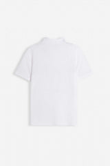 POLO PIQUET BASIC TINTA UNITA BIANCO