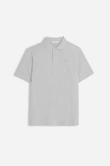 POLO PIQUET BASIC TINTA UNITA GRIGIO GHIACCIO