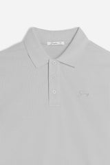 POLO PIQUET BASIC TINTA UNITA GRIGIO GHIACCIO