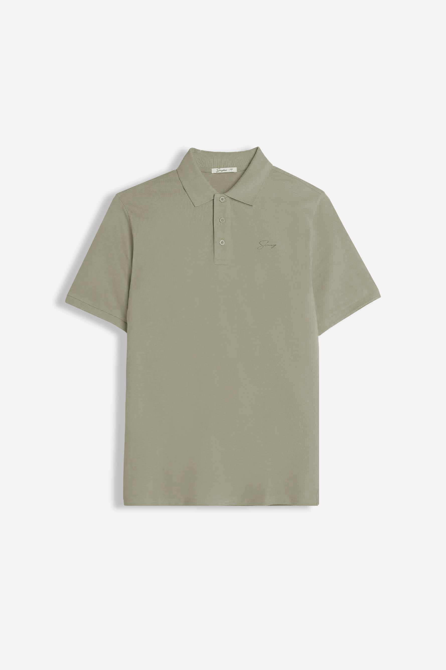 POLO PIQUET BASIC TINTA UNITA KAKI
