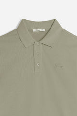 POLO PIQUET BASIC TINTA UNITA KAKI