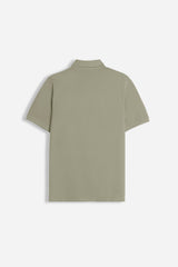 POLO PIQUET BASIC TINTA UNITA KAKI
