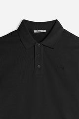 POLO PIQUET BASIC TINTA UNITA NERO