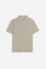 POLO PIQUET BASIC TINTA UNITA TORTORA