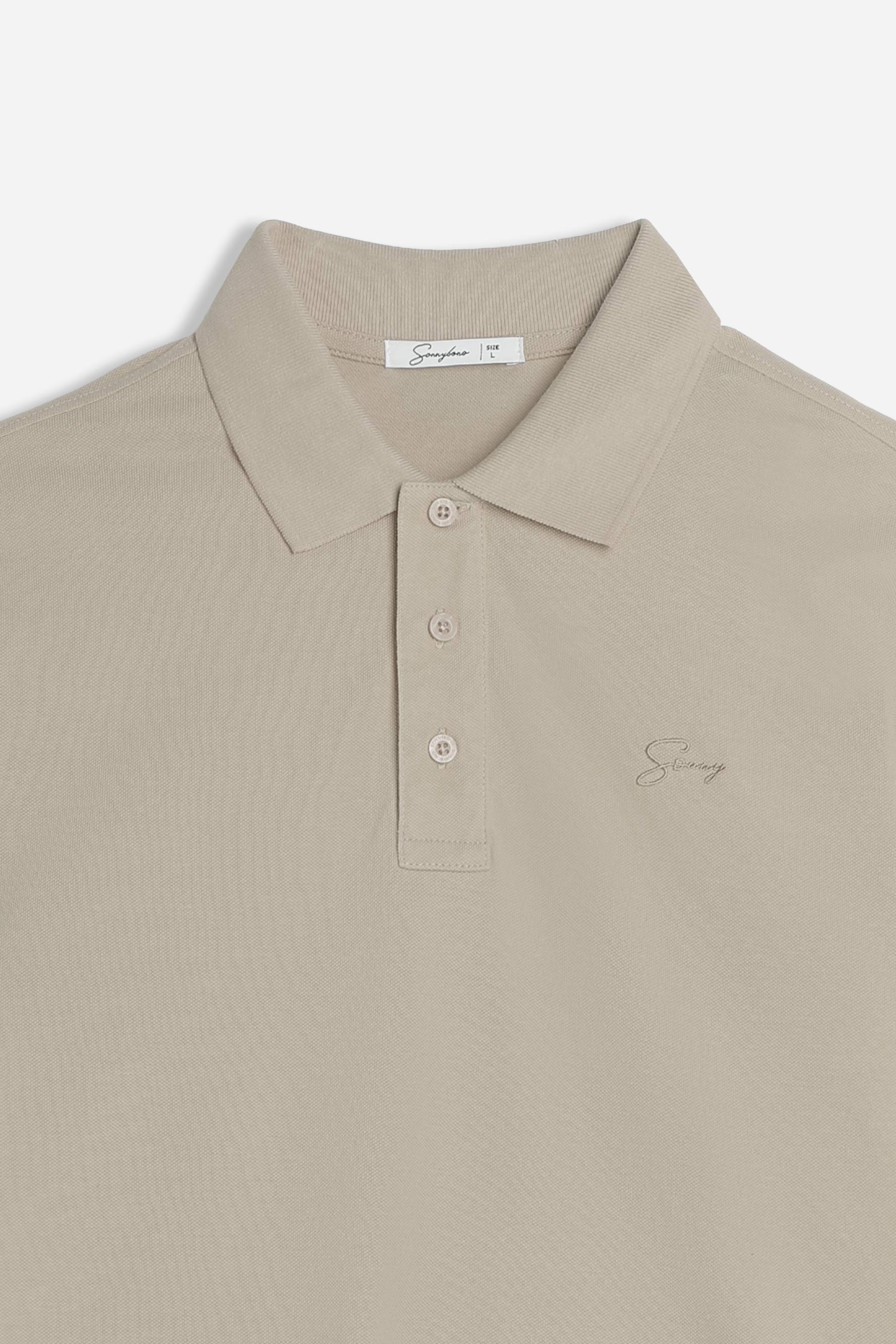 POLO PIQUET BASIC TINTA UNITA TORTORA