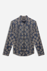 CAMICIA STRETCH A FANTASIA BLUETTE