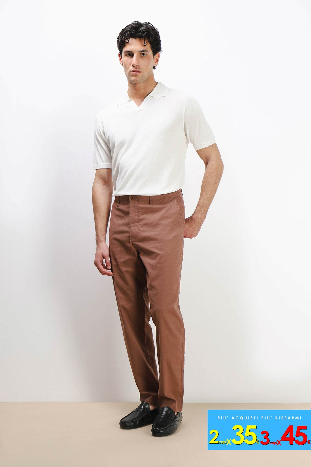 PANTALONE CHINO BASIC COTONE COCCIO