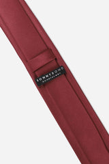 CRAVATTA IN RASO TINTA UNITA BORDEAUX