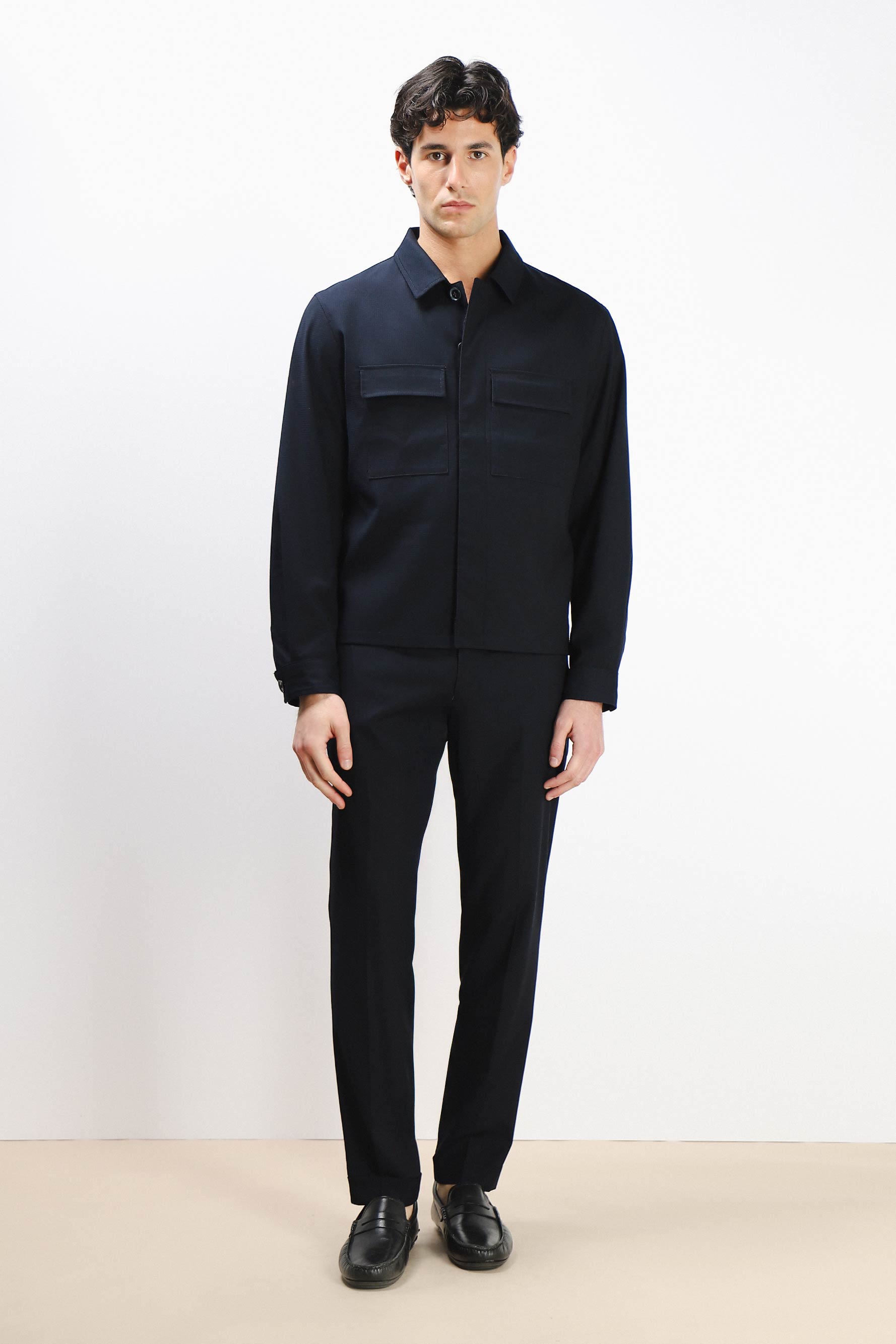 OVERSHIRT DOPPIA TASCA FRONTALE BLEU
