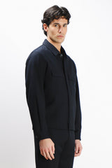 OVERSHIRT DOPPIA TASCA FRONTALE BLEU