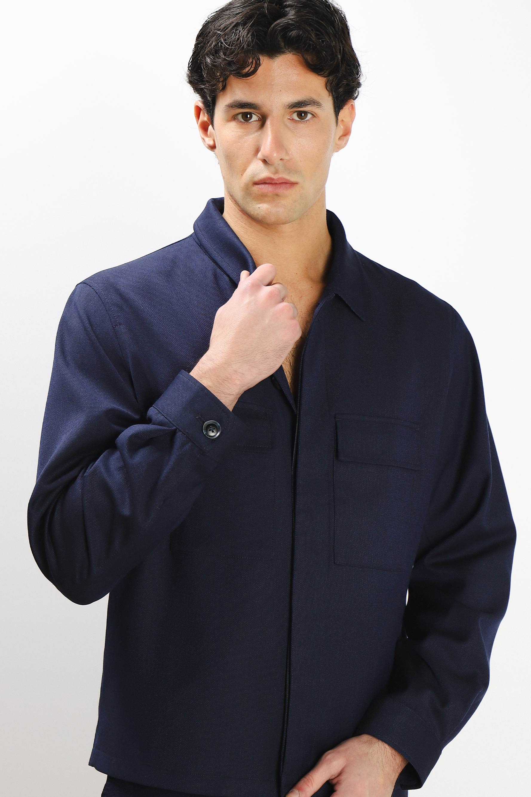 OVERSHIRT DOPPIA TASCA FRONTALE BLUETTE
