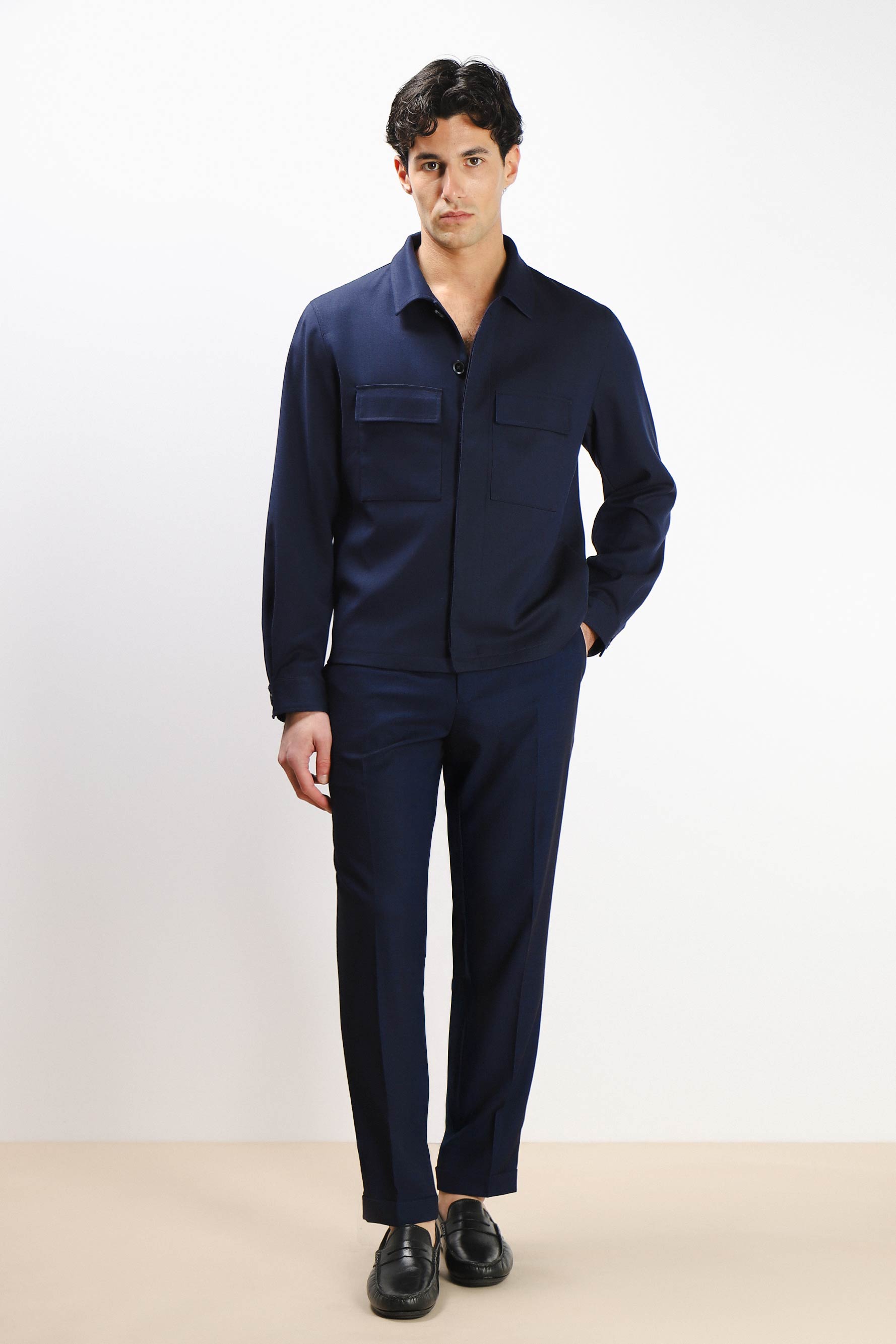 OVERSHIRT DOPPIA TASCA FRONTALE BLUETTE