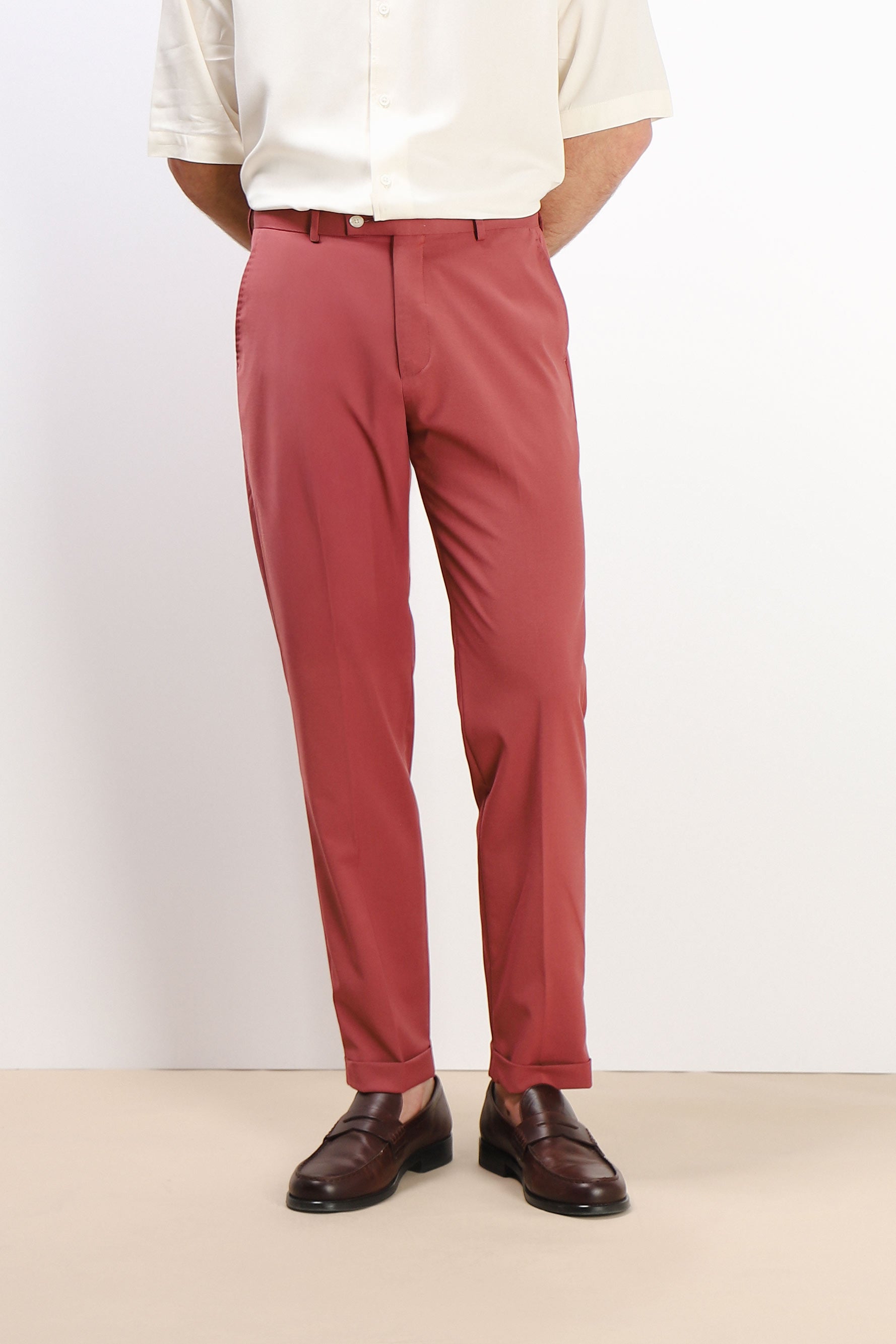 PANTALONE DA ABITO SENZA RISVOLTO CIPOLLA