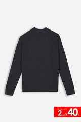 MAGLIA MEZZO COLLO A COSTINE M-DENIM