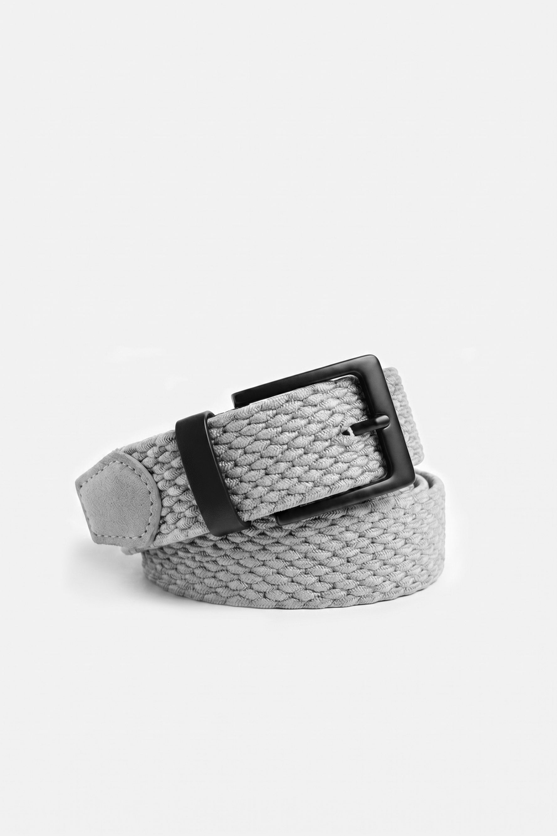 CINTURA IN CORDA ELASTICA GRIGIO CHIARO