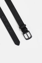 CINTURA CON FUSTO EFFETTO NABUK NERO