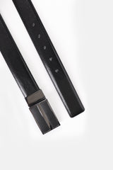 CINTURA CON PLACCA DOUBLE FACE NERO