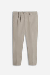 PANTALONI CHINOS DOPPIA PENCES BEIGE